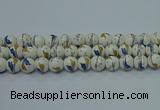 CPB591 15.5 inches 6mm round Painted porcelain beads