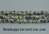 CPB621 15.5 inches 6mm round Painted porcelain beads