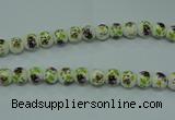 CPB661 15.5 inches 6mm round Painted porcelain beads