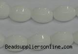 CPB70 15.5 inches 12*16mm rice white porcelain beads wholesale