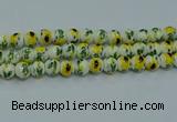 CPB731 15.5 inches 6mm round Painted porcelain beads