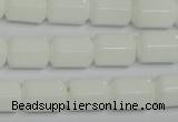 CPB75 15.5 inches 10*14mm column white porcelain beads wholesale