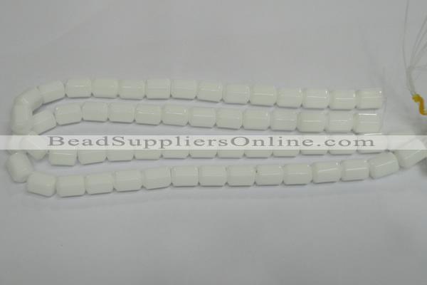 CPB75 15.5 inches 10*14mm column white porcelain beads wholesale