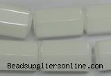 CPB78 15.5 inches 15*25mm column white porcelain beads wholesale