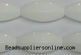 CPB81 15.5 inches 15*30mm rice white porcelain beads wholesale