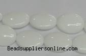 CPB87 15.5 inches 13*18mm oval white porcelain beads wholesale