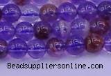 CPC601 15.5 inches 6mm round purple phantom quartz beads