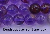 CPC602 15.5 inches 8mm round purple phantom quartz beads