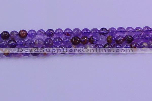 CPC602 15.5 inches 8mm round purple phantom quartz beads