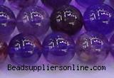 CPC604 15.5 inches 12mm round purple phantom quartz beads