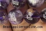 CPC613 15.5 inches 12mm round purple phantom quartz beads