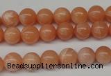 CPE03 15.5 inches 8mm round peach stone beads wholesale