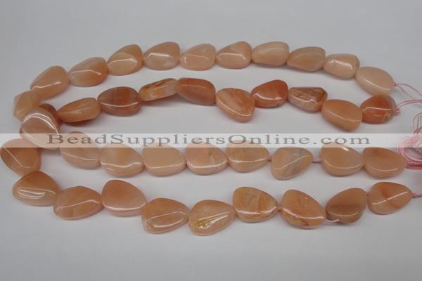 CPE28 15.5 inches 15*20mm teardrop peach stone beads wholesale