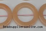 CPE32 15.5 inches 30mm donut peach stone beads wholesale