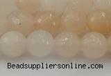 CPI212 15.5 inches 8mm faceted round pink aventurine jade beads