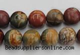 CPJ104 15.5 inches 12mm round picasso jasper gemstone beads wholesale