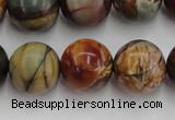 CPJ106 15.5 inches 16mm round picasso jasper gemstone beads wholesale