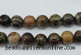 CPJ153 15.5 inches 8mm round picasso jasper gemstone beads