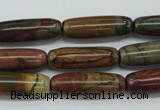 CPJ160 15.5 inches 8*25mm cylinder picasso jasper gemstone beads