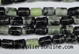 CPJ210 15.5 inches 6*9mm column green picasso jasper beads