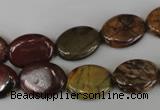 CPJ356 15.5 inches 12*16mm oval picasso jasper gemstone beads