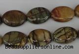 CPJ357 15.5 inches 13*18mm oval picasso jasper gemstone beads