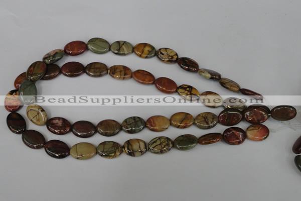 CPJ357 15.5 inches 13*18mm oval picasso jasper gemstone beads