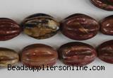 CPJ371 15.5 inches 10*18mm starfruit picasso jasper gemstone beads