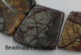 CPJ379 Top drilled 18*25mm - 26*32mm trapezoid picasso jasper beads