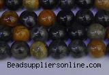 CPJ471 15.5 inches 6mm round black picasso jasper beads wholesale