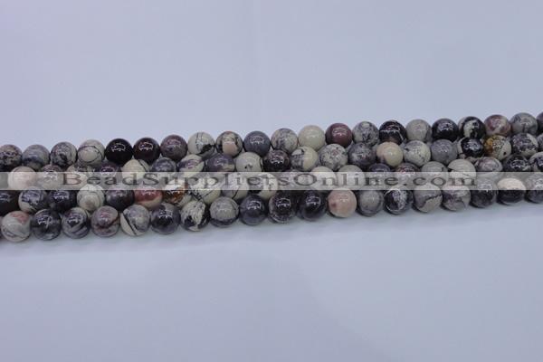 CPJ603 15.5 inches 10mm round purple striped jasper beads wholesale