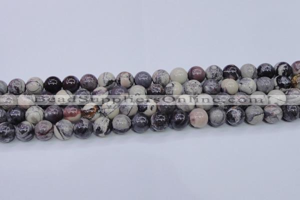 CPJ605 15.5 inches 14mm round purple striped jasper beads wholesale