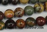 CPJ63 15.5 inches 12mm round picasso jasper gemstone beads