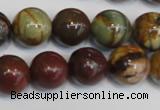 CPJ64 15.5 inches 14mm round picasso jasper gemstone beads