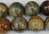 CPJ66 15.5 inches 18mm round picasso jasper gemstone beads