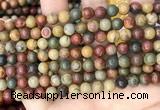 CPJ671 15.5 inches 6mm round picasso jasper beads wholesale