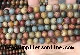 CPJ672 15.5 inches 8mm round picasso jasper beads wholesale