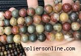 CPJ674 15.5 inches 12mm round picasso jasper beads wholesale