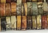 CPJ682 15.5 inches 3*8mm heishi picasso jasper beads wholesale