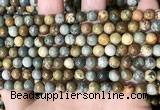 CPJ707 15.5 inches 6mm round rocky butte picture jasper beads