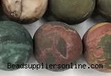 CPJ739 15 inches 12mm round matte picasso jasper beads