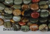 CPJ82 15.5 inches 8*10mm oval picasso jasper gemstone beads