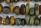 CPJ95 15.5 inches 6*14mm nuggets picasso jasper gemstone beads