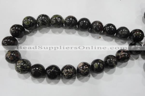 CPM07 15.5 inches 18mm round plum blossom jade beads wholesale