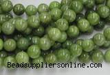 CPO01 15.5 inches 6mm round olivine gemstone beads wholesale