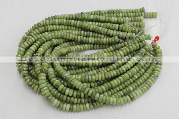 CPO06 15.5 inches 4*10mm rondelle olivine gemstone beads wholesale