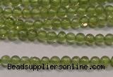 CPO100 15 inches 2mm round natural peridot beads wholesale