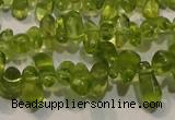 CPO115 Top-drilled 3*7mm teardrop natural peridot beads wholesale