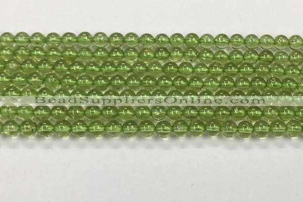 CPO133 15.5 inches 4mm round natural peridot beads wholesale