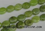 CPO32 15.5 inches 8*10mm oval olivine gemstone beads wholesale